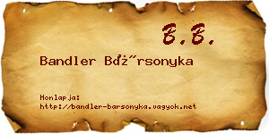 Bandler Bársonyka névjegykártya